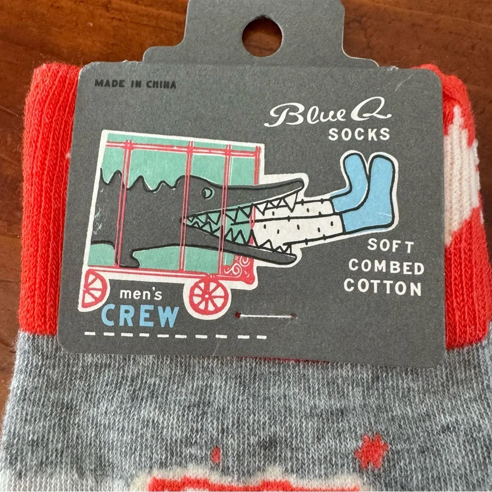 Blue Q Mens Soft Combed Cotton Crew Socks Handsome Devil Novelty size 7-12